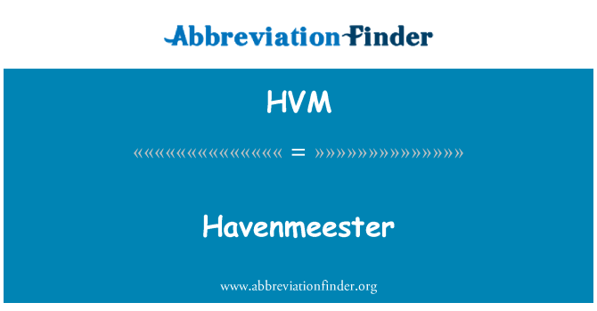 HVM: Havenmeester