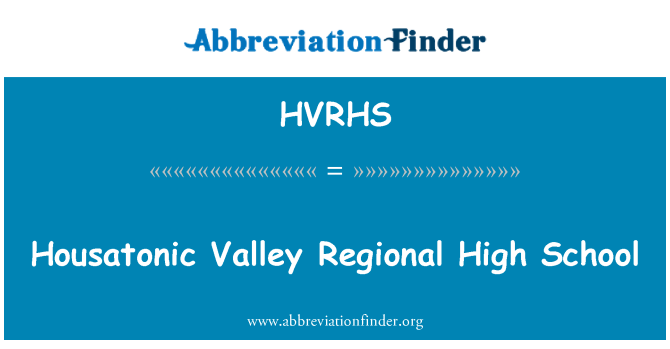 HVRHS: Housatonic Valley Regional High School