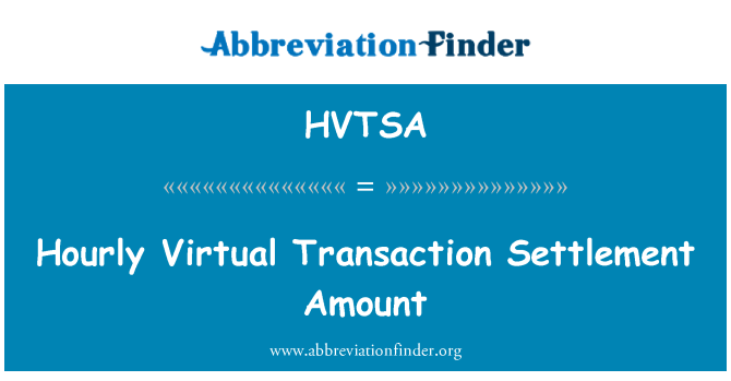 HVTSA: Hodinové čiastky vyrovnania virtuálne transakcie