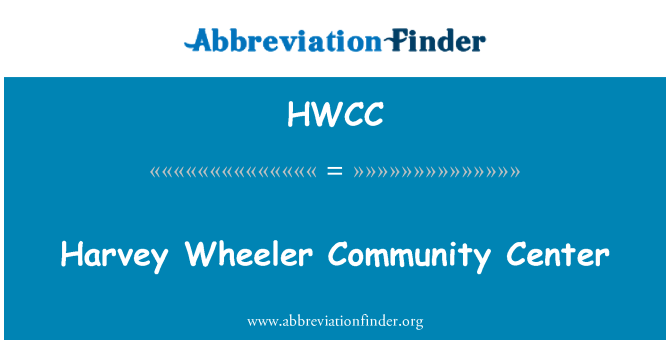 HWCC: Pusat komunitas Harvey Wheeler