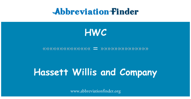 HWC: Hassett วิลส์ และ บริษัท