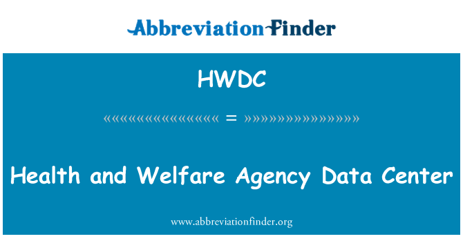 HWDC: Zdraví a sociální agentura datového centra