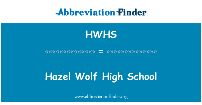 HWHS: Hazel vilkas vidurinės mokyklos