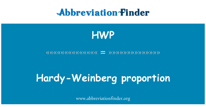 HWP: Pwopòsyon Hardy-Weinberg