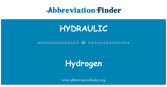 HYDRAULIC: ہائیڈروجن