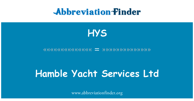 HYS: Hamble Yacht Services Ltd