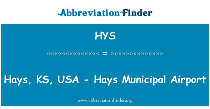 HYS: Hays, KS, Ameerika Ühendriigid - Hays Municipal lennujaama