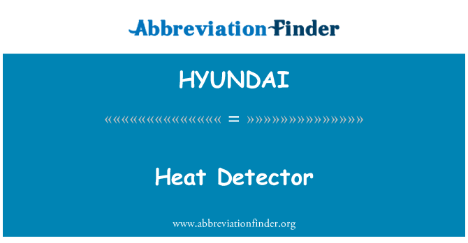 HYUNDAI: Teplotní detektor