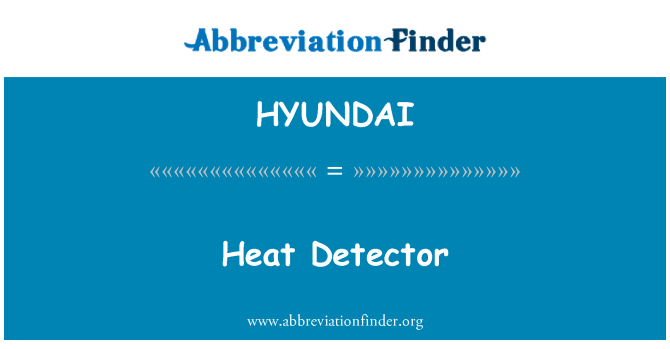 HYUNDAI: Detector de calor