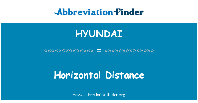 HYUNDAI: Distància horitzontal