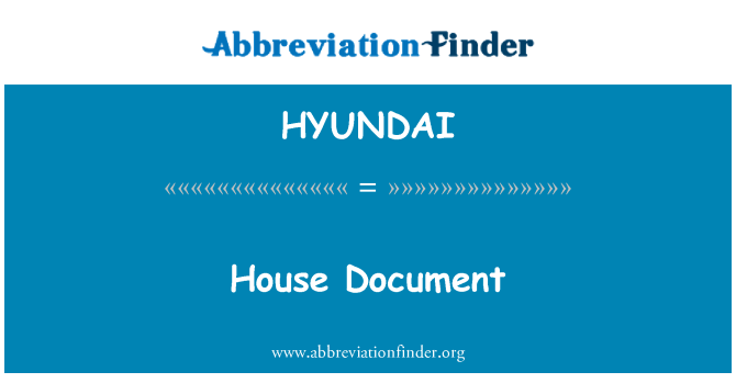 HYUNDAI: Σπίτι έγγραφο