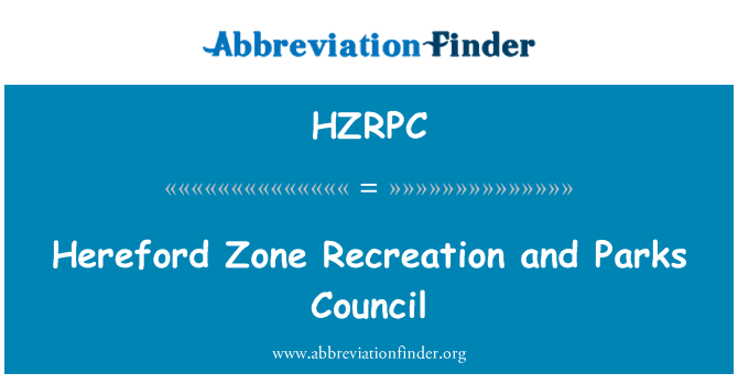 HZRPC: Hereford Zone Recreation and Parks Council
