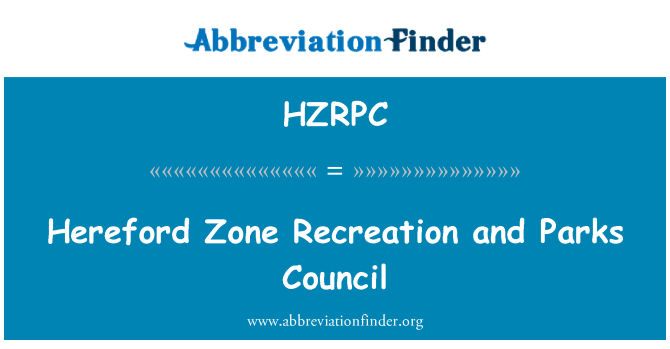 HZRPC: Consejo de parques y recreación zona de Hereford