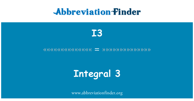 I3: Integral 3