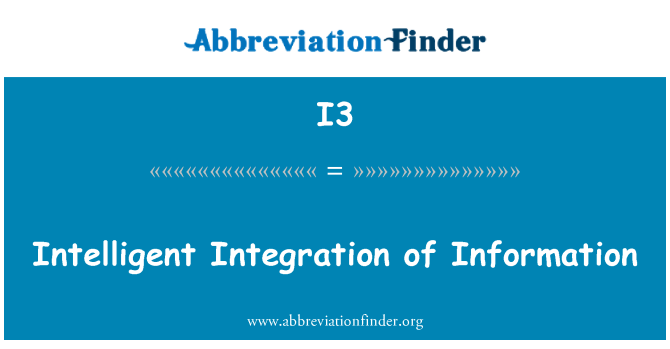 I3: Интеллектуальная интеграция информации