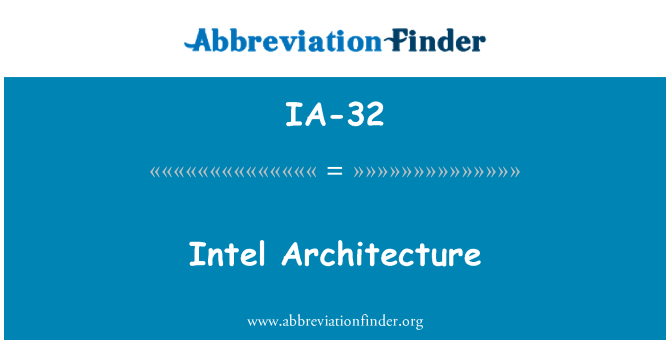 IA-32: Arsitektur Intel