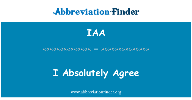 IAA: Olen absoluutselt nõus