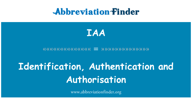 IAA: Identificación, autenticación y autorización