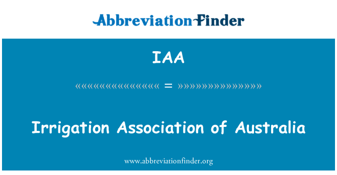 IAA: Irrigatie Association of Australia