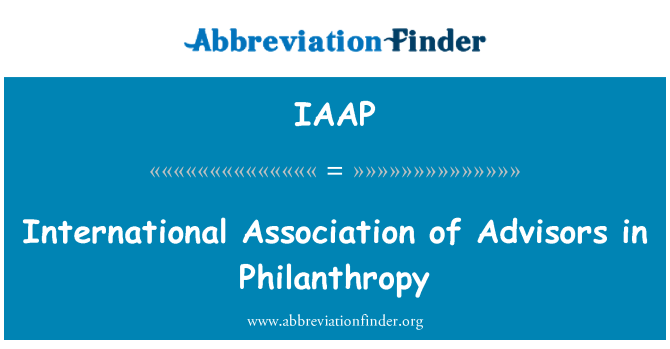 IAAP: Международная ассоциация консультантов по вопросам благотворительности