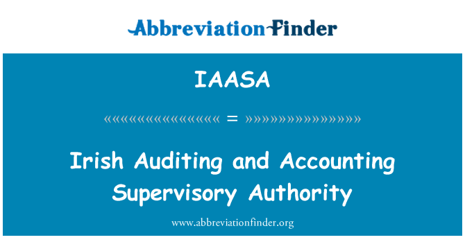 IAASA: Irish Auditing and Accounting Supervisory Authority