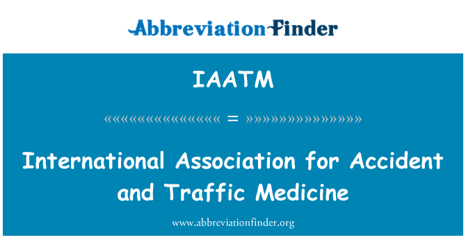 IAATM: 사고 및 교통에 대 한 국제 협회