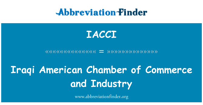IACCI: Irácký americké obchodní komory a průmysl
