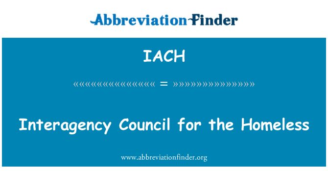 IACH: Tal-Kunsill interagency għall-Homeless