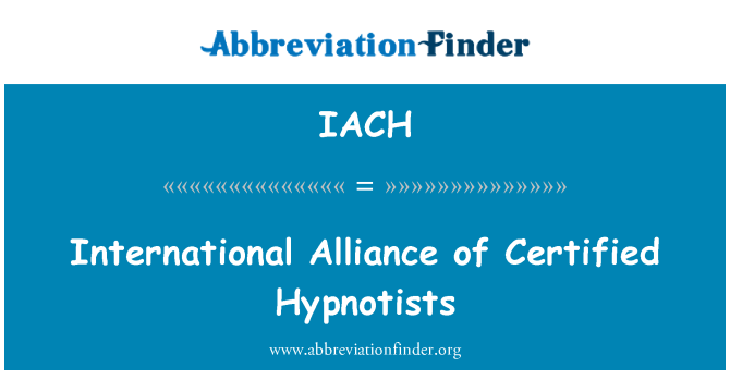 IACH: L-alleanza internazzjonali ta ' Hypnotists ċertifikata