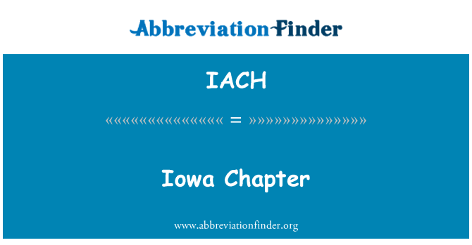 IACH: Chapitre de l'Iowa