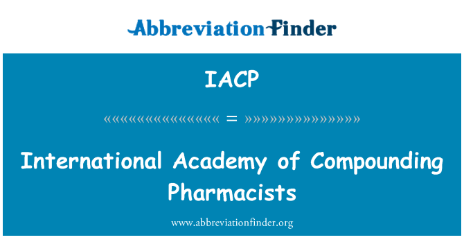 IACP: 國際學院的複利藥劑師