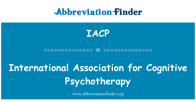 IACP: International Association for Cognitive Psychotherapy