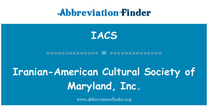 IACS: Iransk-amerikansk kulturell Society of Maryland, Inc.