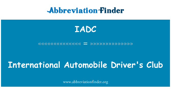 IADC: Club de conduir automòbils internacional
