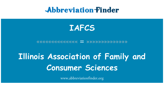 IAFCS: Ιλλινόις σύνδεσης της οικογένειας και των Επιστημών των καταναλωτών