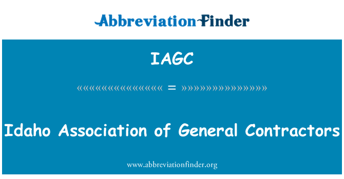 IAGC: איידהו התאחדות קבלנים כלליים