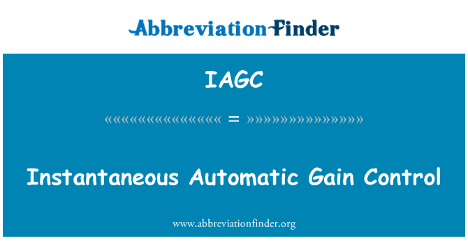 IAGC: 瞬时自动增益控制