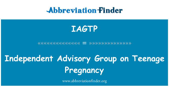 IAGTP: Oberoende rådgivande gruppen för tonårsgraviditeter
