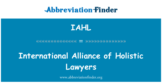 IAHL: Aliança Internacional de advogados holísticas