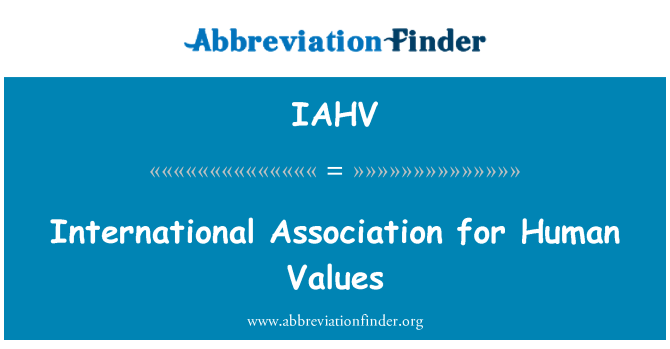 IAHV: Associació Internacional per a valors humans