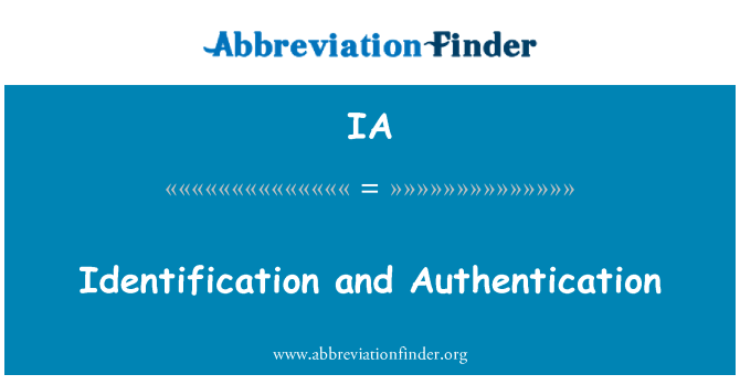 IA: Идентифициране и удостоверяване
