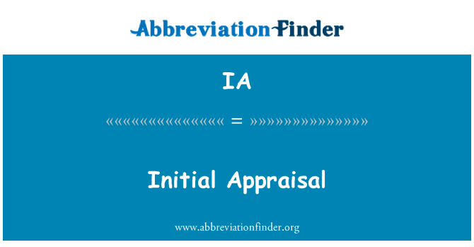 IA: ابتدائی تخمینے