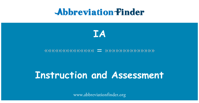 IA: Undervisning och bedömning