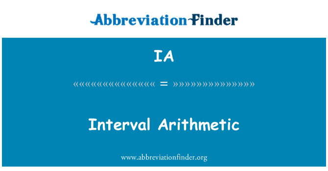 IA: Interval aritmatika