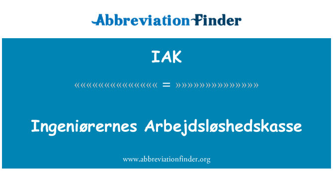 IAK: Ingeniørernes Arbejdsløshedskasse
