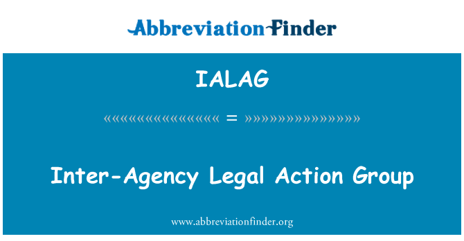 IALAG: Aksyon Legal entè-ajans an gwoup
