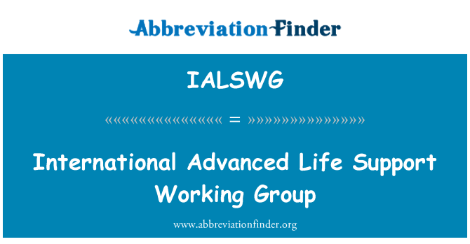 IALSWG: Міжнародний розширений життя підтримки робочої групи