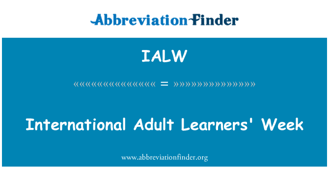 IALW: Международен възрастни обучаеми седмица