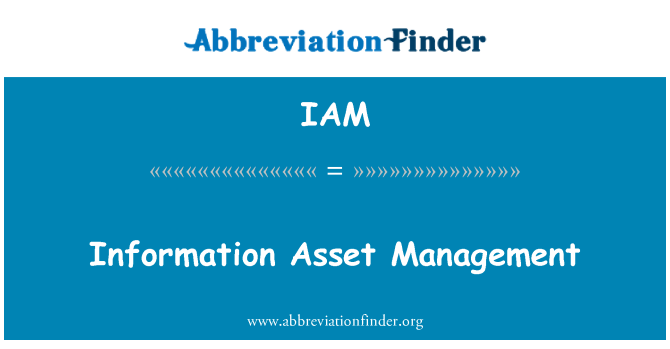 IAM: معلومات لإدارة الأصول