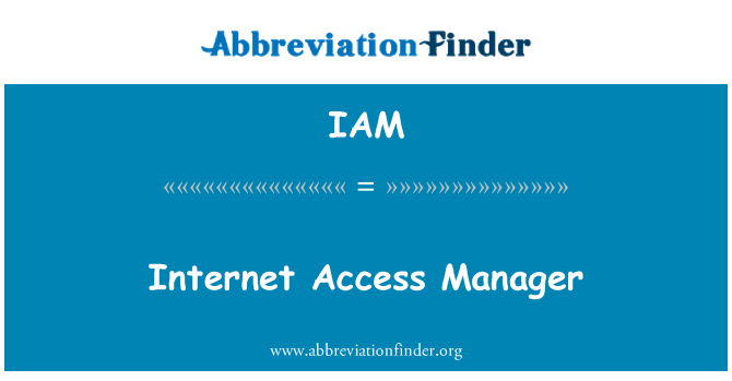 IAM: Internet Access Manager